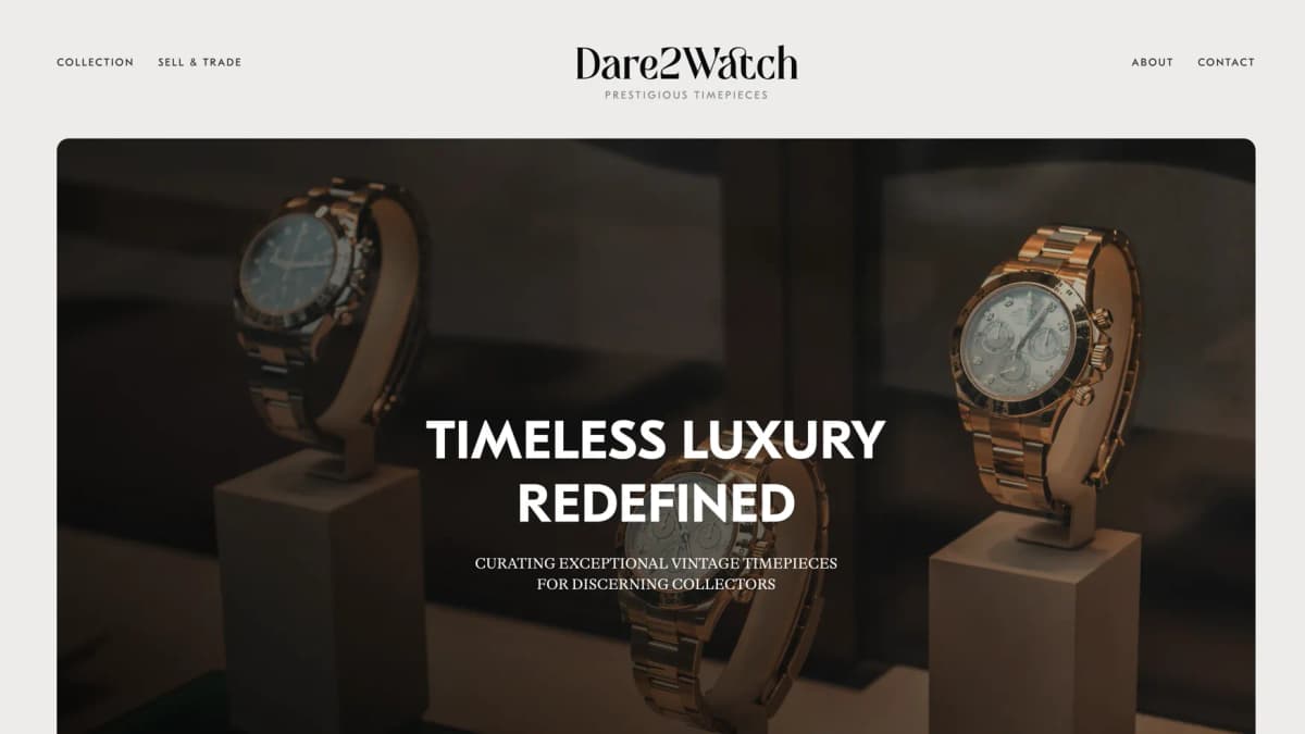 Screenshot of Dare2Watch E-commerce